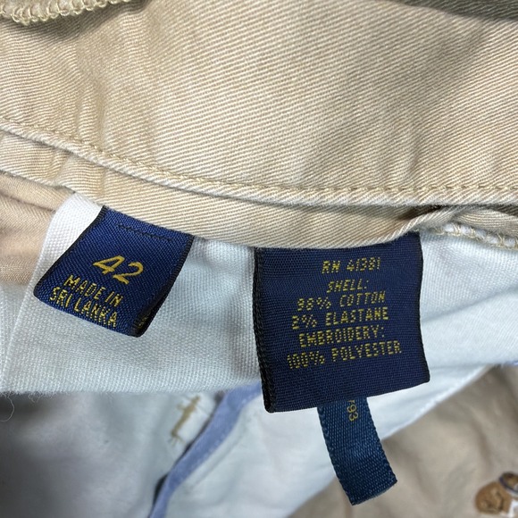 Polo Ralph Lauren Bull Dog Chino Shorts All Over Embroidery 9" Inseam Mens 42 - Picture 4 of 9